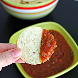 Fire Roasted Tomato Lime Salsa - Recipe photo by fabtastic eats