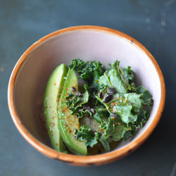 Oatmeal with Kale & Avocado - Recipe photo by freddye