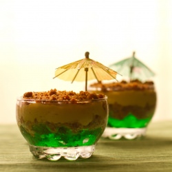 Vodka Lime Jelly n Baileys Custard - Recipe photo by Drina C