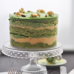 Milk Bar Pistachio Layer Cake - Recipe photo by Trissalicious