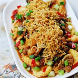 Beancurd With Pork & Mushrooms - Recipe photo by che-cheh