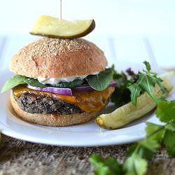 Chili Lime Black Bean Burgers - Recipe photo by sagerecipes