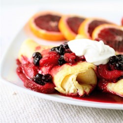 Cheese Blintzes with Berry Sauce - Recipe photo by Shanon