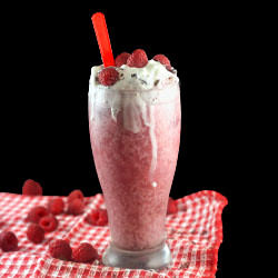 Raspberry Egg Cream - Recipe photo by lisamichele