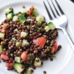 Beluga Lentil Salad - Recipe photo by katiemaryjones