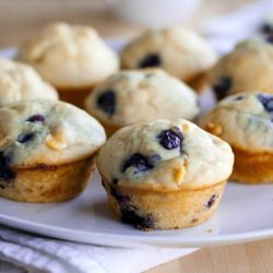 White Chocolate Blueberry Muffins - Recipe photo by pinchofyum