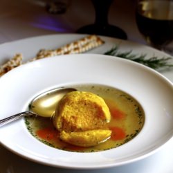 Saffron Matzoh Ball Soup - Recipe photo by Taste With The Eyes