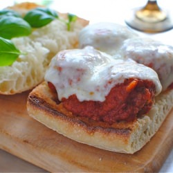 Chicken Meatball Sub Sandwiches - Recipe photo by BevCooks