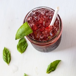 Berry Manischewitz Basil Mojitos - Recipe photo by foodpluswords