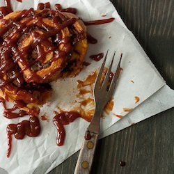 BBQ Pulled Pork Cinnamon Rolls - Recipe photo by foodpluswords