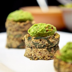 Dandelion Quinoa Cakes - Recipe photo by keepinitkind