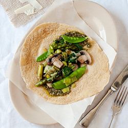 Crepes w/ Spring Vegetables - Recipe photo by thishomemadelife