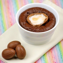 Cadbury Egg Chocolate Lava Cakes - Recipe photo by tastytrials