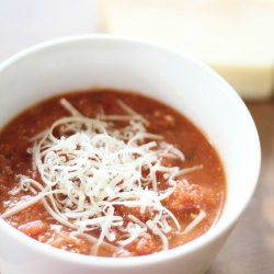 Tomato Parmesan Soup - Recipe photo by dashingdish