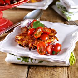 Spicy Carrot Fritters with Salsa - Recipe photo by Pachecopatty