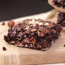 "Nutella" Fudge Granola Squares - Recipe photo by dessertswithbenefits