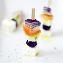 Greek Salad on a Stick - Recipe photo by Fran Ventura