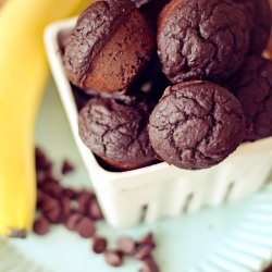 Chocolate PB Muffins - Recipe photo by dashingdish