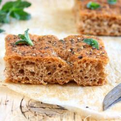 Whole Wheat Focaccia - Recipe photo by Collaborativecurry