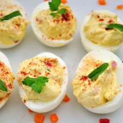 Pepper Deviled Eggs - Recipe photo by gabbysgfree