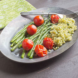 Asparagus & Tomatoes with Couscous - Recipe photo by jfoster