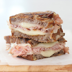 Honey Provolone Fig Grilled Cheese - Recipe photo by FoodieCrush