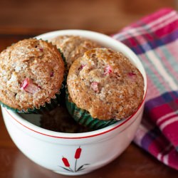 Rhubarb Muffins - Recipe photo by Delectable Musings
