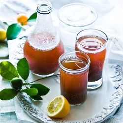 Raspberry Tukmaria Meyer Lemonade - Recipe photo by justhomemade