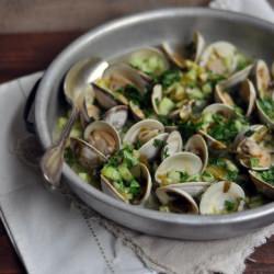 Clams with Mirin - Recipe photo by Turntable Kitchen