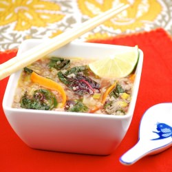 Quinoa and Chinese Spinach Soup - Recipe photo by tastytrials