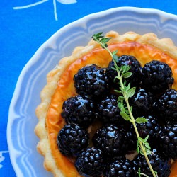 Blackberry Goat Cheese Tart - Recipe photo by blondiescakes