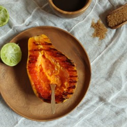 Grilled Papaya with Lime - Recipe photo by Taaps na Lingua