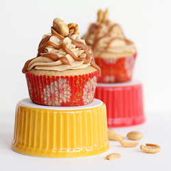 Caramel Peanut Butter Cupcakes - Recipe photo by Sprinkle Charms