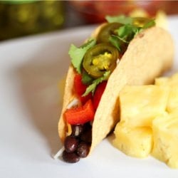Cilantro and Lime Black Bean Taco - Recipe photo by FlourishCafe