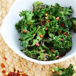 Spicy Baked Kale Chips - Recipe photo by Comfort of Cooking