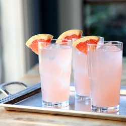 Rhubarb Grapefruit Cocktail - Recipe photo by bowllicking