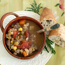 Beef Vegetable and Barley Soup - Recipe photo by A Muse in The Kitchen