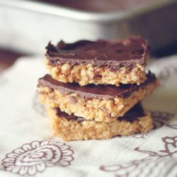 PB Rice Crispy Treats - Recipe photo by dashingdish