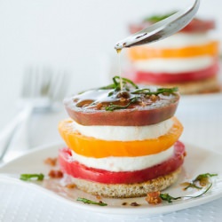 Tomato-MozzarellaTower - Recipe photo by cristinaferrarecooks