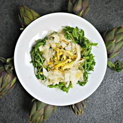 Raw Artichoke Salad from Liguria - Recipe photo by Gustia Food