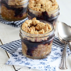Grape Jam Bars in a Jar - Recipe photo by AnEdibleMosaic