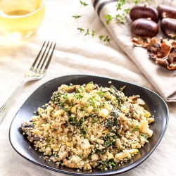 Mushroom Chestnut Couscous - Recipe photo by delicieux