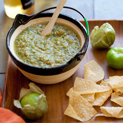 Tomatillo Salsa - Recipe photo by FoodieCrush