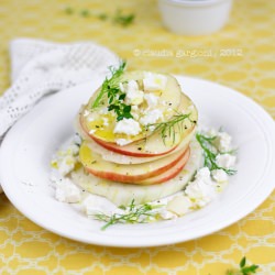 Salad of Fennel, Apples and Cheese - Recipe photo by ilgattogoloso