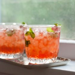 Strawberry-Infused Mint Julep - Recipe photo by cookieandkate