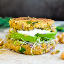 Chickpea Veggie Burger - Recipe photo by Marin Mama Cooks