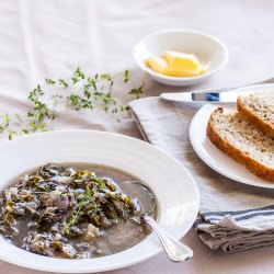Mushroom, Lentil & Chard Soup - Recipe photo by delicieux