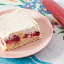 Rhubarb Custard Bars - Recipe photo by BobbiLewin
