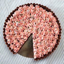 Choc Tart & Strawberry Milk - Recipe photo by miss pie