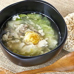 Salted Egg Drop Soup - Recipe photo by rotinrice